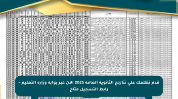 قدم تظلمك على نتائج الثانوية العامة 2025 الآن عبر بوابة وزارة التعليم – رابط التسجيل متاح